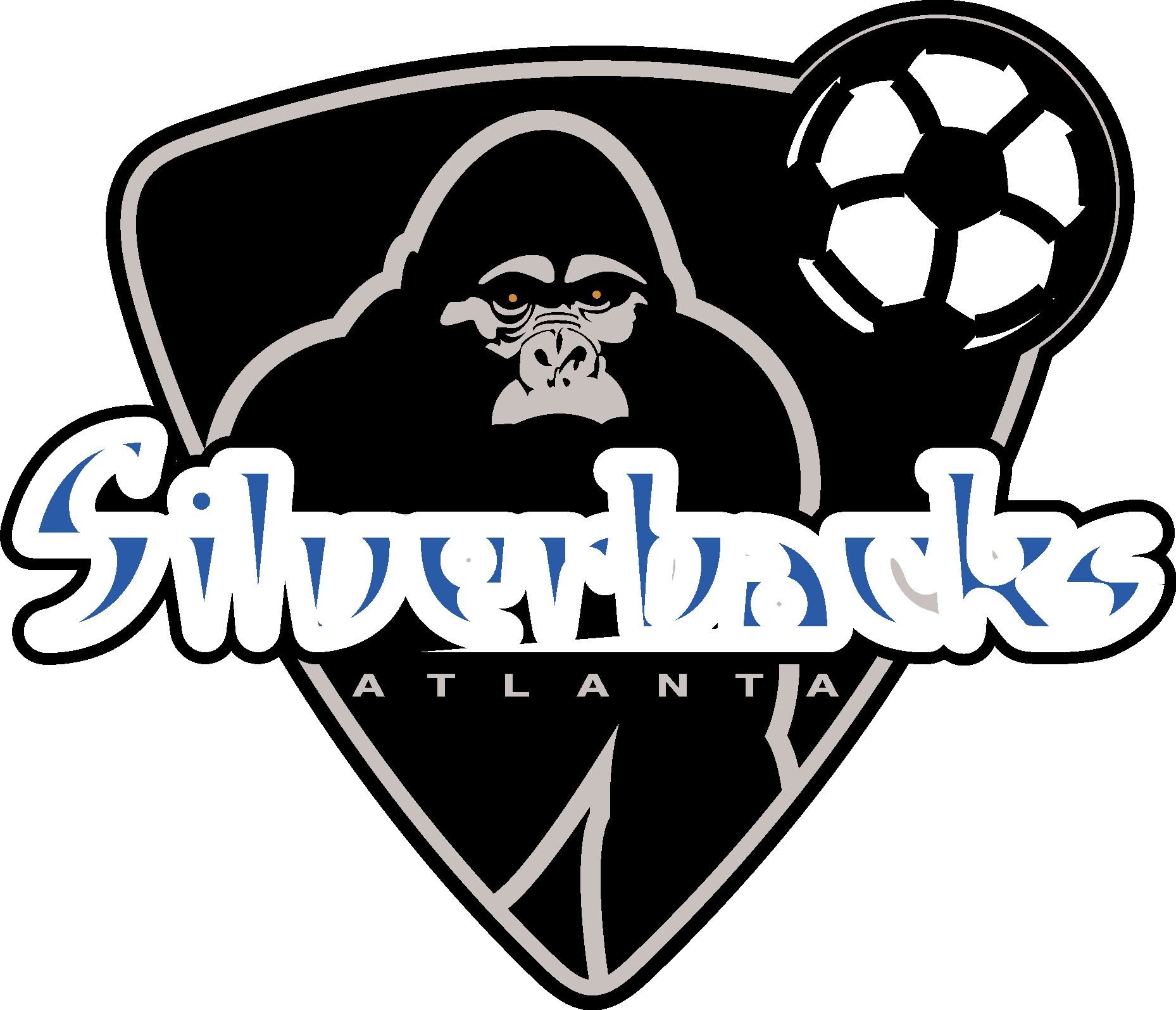 Atlanta Silverbacks Black Logo Vector Logo